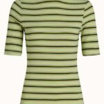 King Louie Turtle Top Seaside Stripe Dark Citron - La Vie en Rose Damesmode