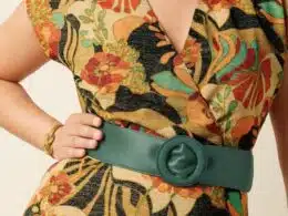 King Louie Wide Belt Botanical Green