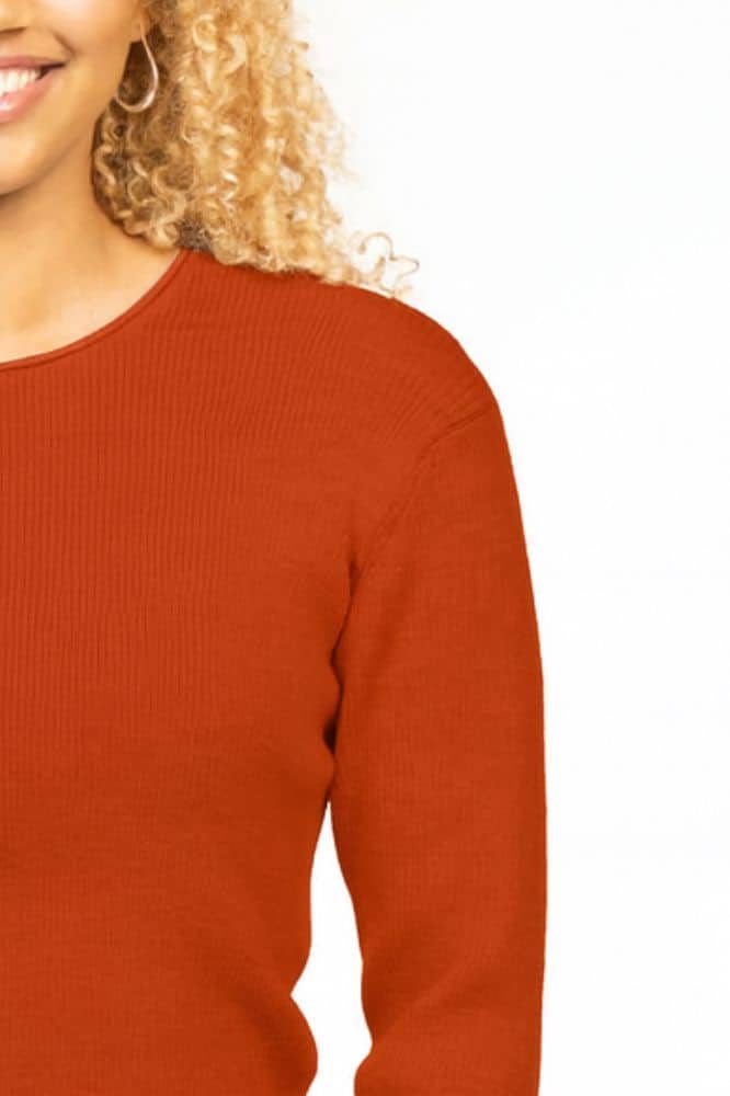 Roosenstein Wolke Liv Merino Rib Trui Rusty - La Vie en Rose Damesmode