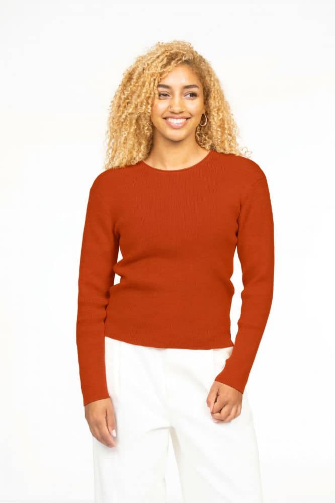 Roosenstein Wolke Liv Merino Rib Trui Rusty - La Vie en Rose Damesmode