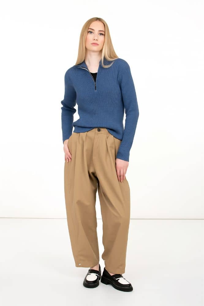 Roosenstein Wolke Robin Merino Rip Half Zip Jeans - La Vie en Rose Damesmode