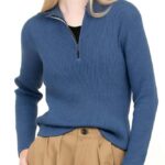 Roosenstein Wolke Robin Merino Rip Half Zip Jeans - La Vie en Rose Damesmode