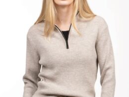 Roosenstein Wolke Robin Merino Rip Half Zip Sand - La Vie en Rose Damesmode