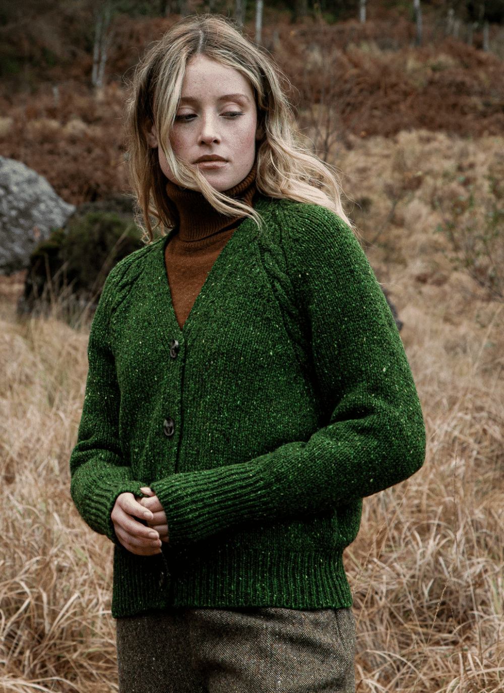 Fisherman out of Ireland Donegal Raglan Cable Cardigan