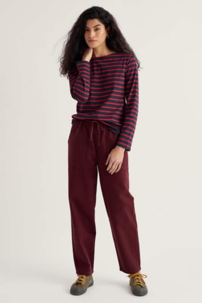 Sailor Shirt Breton Maritime Deep Rust - La Vie en Rose Damesmode Enkhuizen