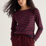 Sailor Shirt Breton Maritime Deep Rust - La Vie en Rose Damesmode Enkhuizen