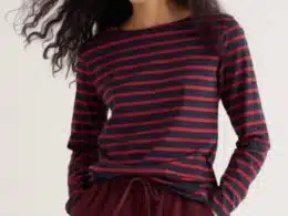 Sailor Shirt Breton Maritime Deep Rust - La Vie en Rose Damesmode Enkhuizen