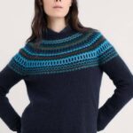 Seasalt Cornwall Annik Fair Isle Jumper Modernist Cyan Multi- La Vie en Rose Damesmode Enkhuizen