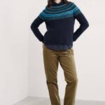 Seasalt Cornwall Annik Fair Isle Jumper Modernist Cyan Multi- La Vie en Rose Damesmode Enkhuizen