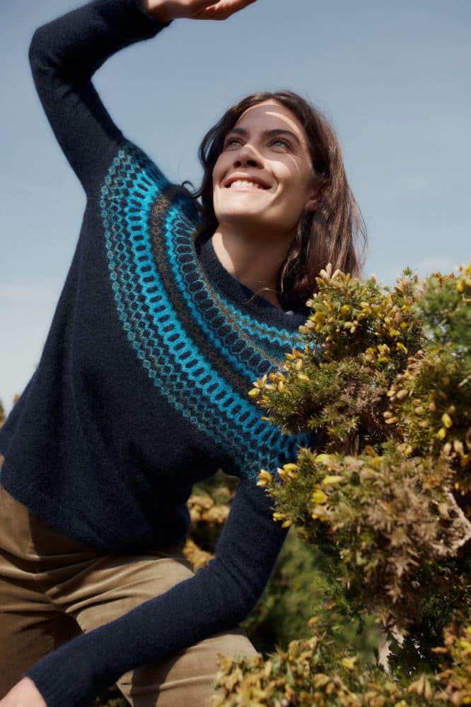 Seasalt Cornwall Annik Fair Isle Jumper Modernist Cyan Multi- La Vie en Rose Damesmode Enkhuizen
