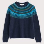 Seasalt Cornwall Annik Fair Isle Jumper Modernist Cyan Multi- La Vie en Rose Damesmode Enkhuizen