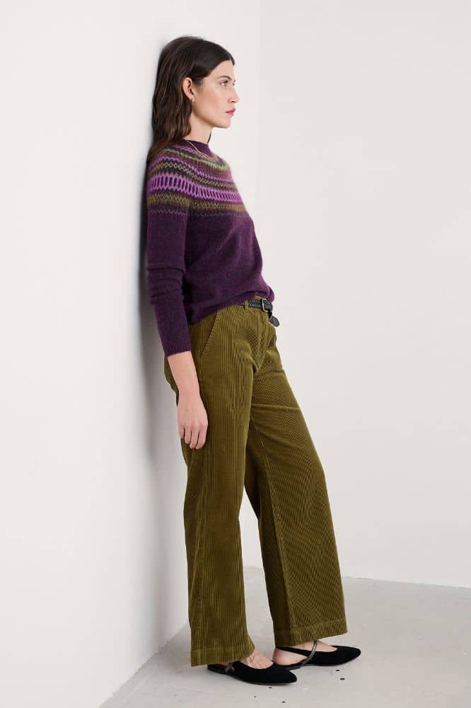 Seasalt Cornwall Annik Fair Isle Jumper Modernist Grape Oak Mix - La Vie en Rose Damesmode Enkhuizen