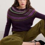 Seasalt Cornwall Annik Fair Isle Jumper Modernist Grape Oak Mix - La Vie en Rose Damesmode Enkhuizen