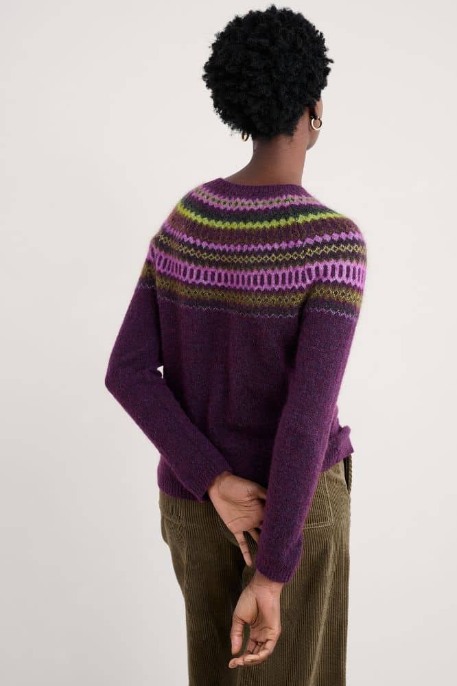 Seasalt Cornwall Annik Fair Isle Jumper Modernist Grape Oak Mix - La Vie en Rose Damesmode Enkhuizen