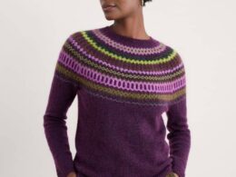 Seasalt Cornwall Annik Fair Isle Jumper Modernist Grape Oak Mix - La Vie en Rose Damesmode Enkhuizen