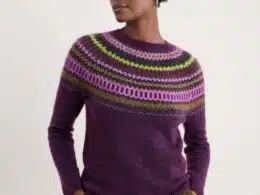 Seasalt Cornwall Annik Fair Isle Jumper Modernist Grape Oak Mix - La Vie en Rose Damesmode Enkhuizen
