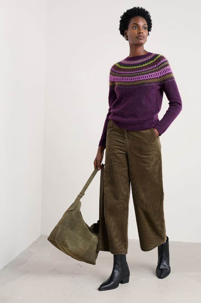 Seasalt Cornwall Annik Fair Isle Jumper Modernist Grape Oak Mix - La Vie en Rose Damesmode Enkhuizen