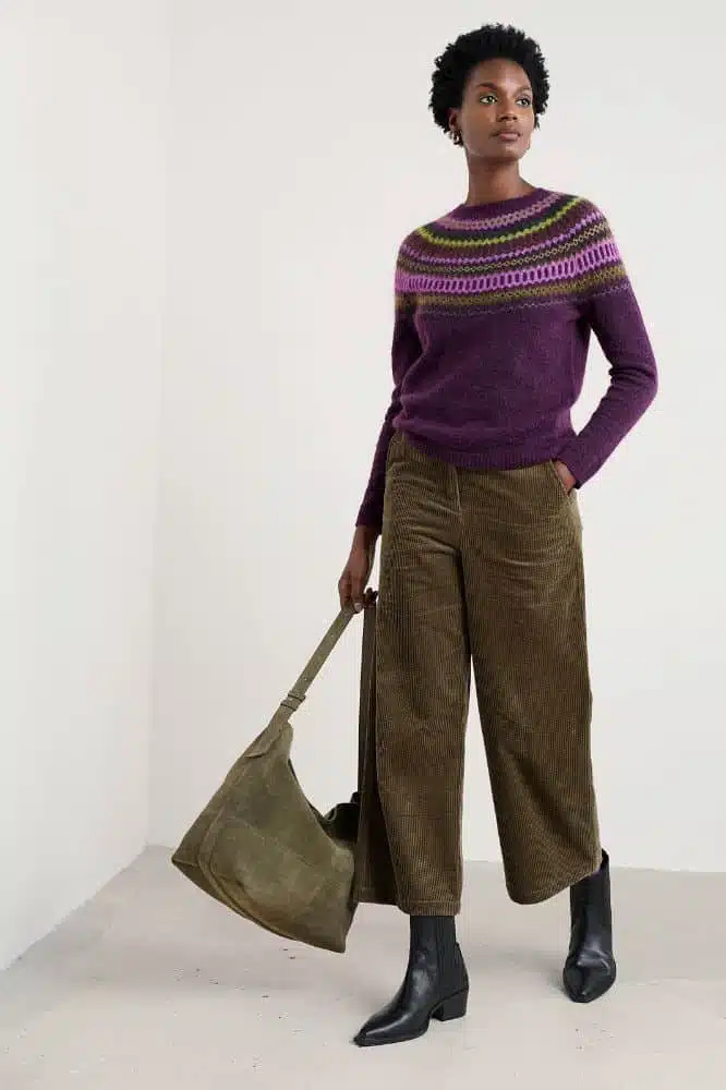 Seasalt Cornwall Annik Fair Isle Jumper Modernist Grape Oak Mix - La Vie en Rose Damesmode Enkhuizen