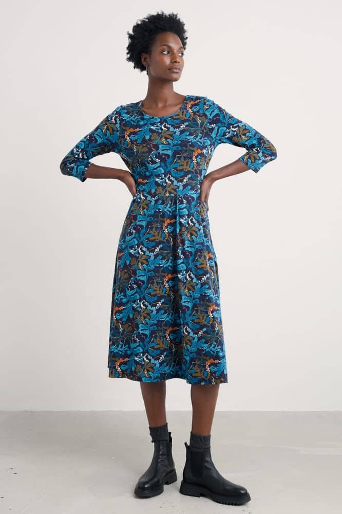Seasalt Cornwall April Dress Floating Fronds Maritime - La Vie en Rose Damesmode Enkhuizen