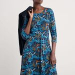 Seasalt Cornwall April Dress Floating Fronds Maritime - La Vie en Rose Damesmode Enkhuizen
