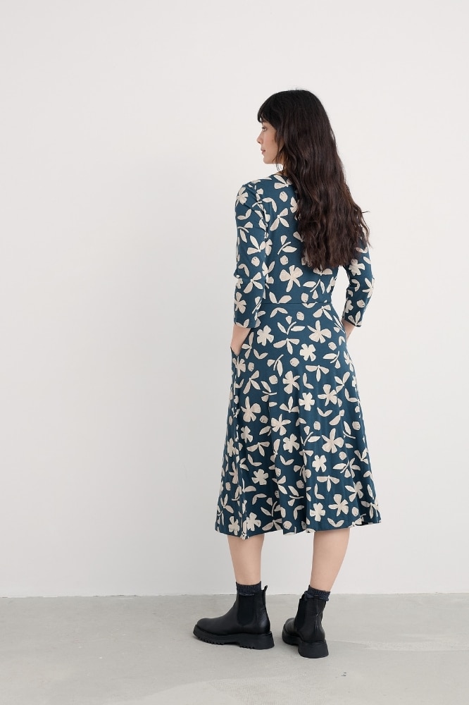 Seasalt Cornwall April Dress Organic Shapes Dark Lugger - La Vie en Rose Damesmode Enkhuizen