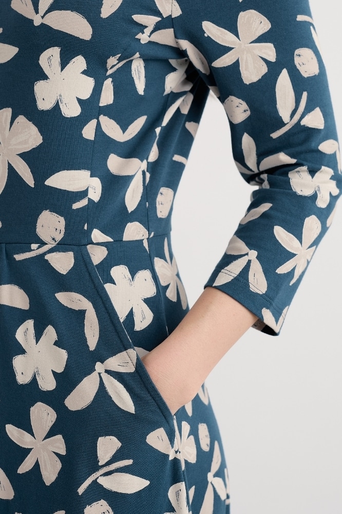 Seasalt Cornwall April Dress Organic Shapes Dark Lugger - La Vie en Rose Damesmode Enkhuizen