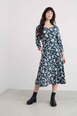 Seasalt Cornwall April Dress Organic Shapes Dark Lugger - La Vie en Rose Damesmode Enkhuizen