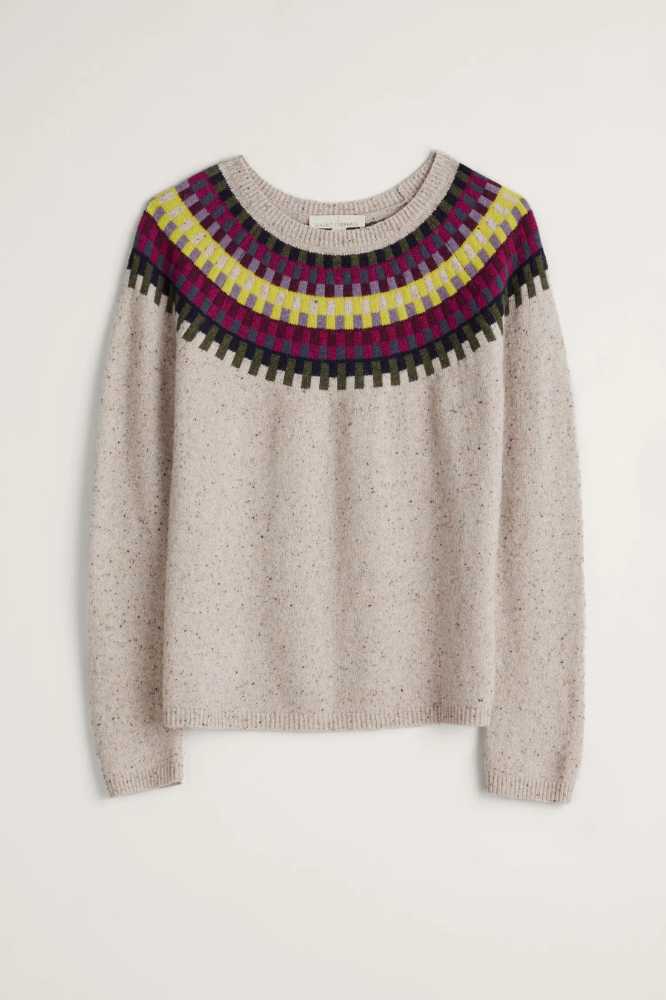 Seasalt Cornwall Berlewen Fair Isle Jumper Croquet Aran Multi - La Vie en Rose Damesmode