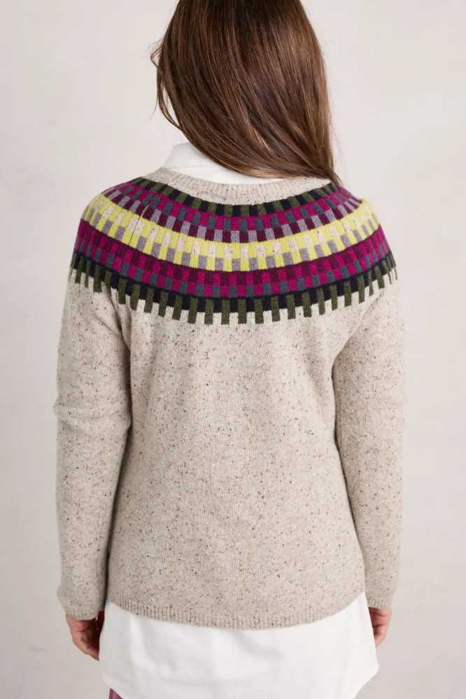 Seasalt Cornwall Berlewen Fair Isle Jumper Croquet Aran Multi - La Vie en Rose Damesmode