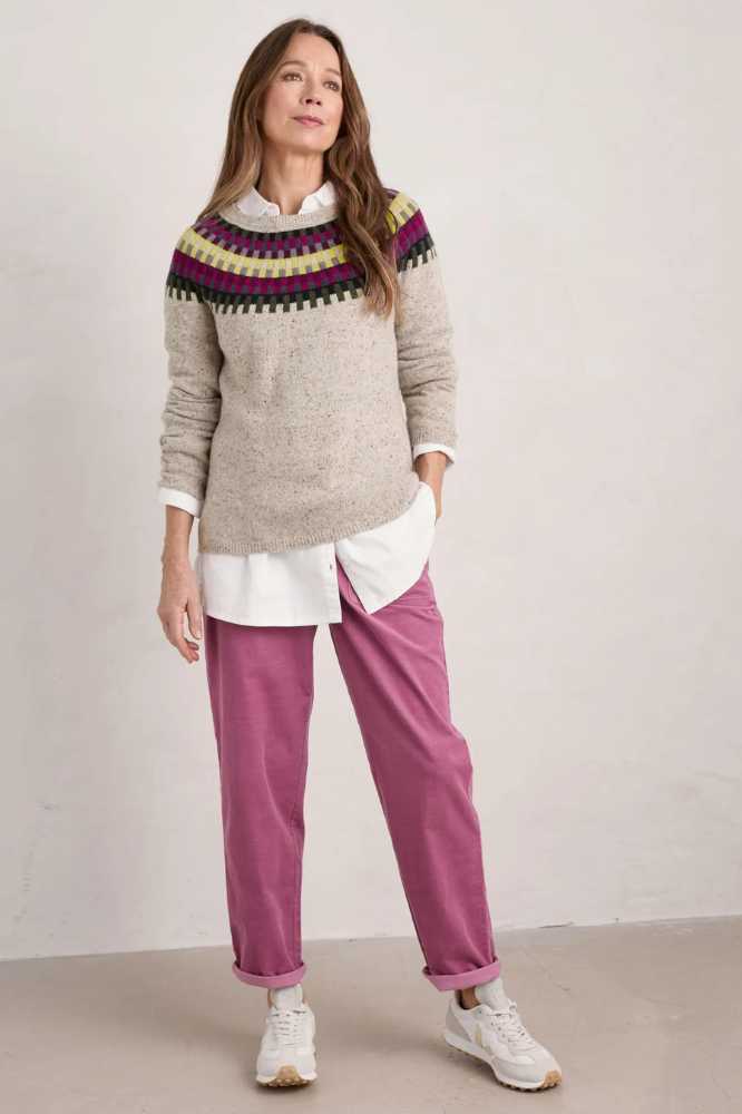 Seasalt Cornwall Berlewen Fair Isle Jumper Croquet Aran Multi - La Vie en Rose Damesmode