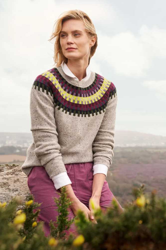 Seasalt Cornwall Berlewen Fair Isle Jumper Croquet Aran Multi - La Vie en Rose Damesmode