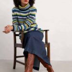 Seasalt Cornwall Braque Jumper Concertina Dark Citron Multi - La Vie en Rose Damesmode