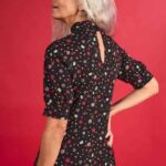 Seasalt Cornwall Calendula Dress Petal Press Onyx