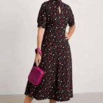 Seasalt Cornwall Calendula Dress Petal Press Onyx