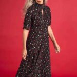 Seasalt Cornwall Calendula Dress Petal Press Onyx