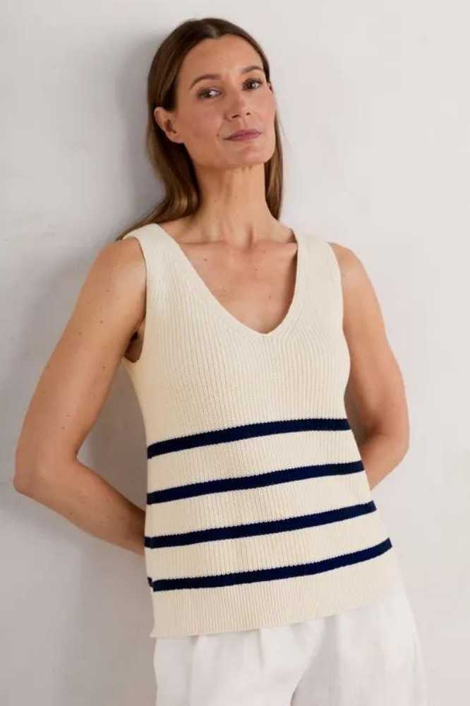 Seasalt Cornwall Canary Vest Veneer Chalk MAritime - La Vie en Rose Damesmode