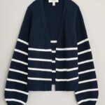 Seasalt Cornwall Castle Beach Cardigan Stripe Porthole Maritime Chalk - La Vie en Rose Damesmode
