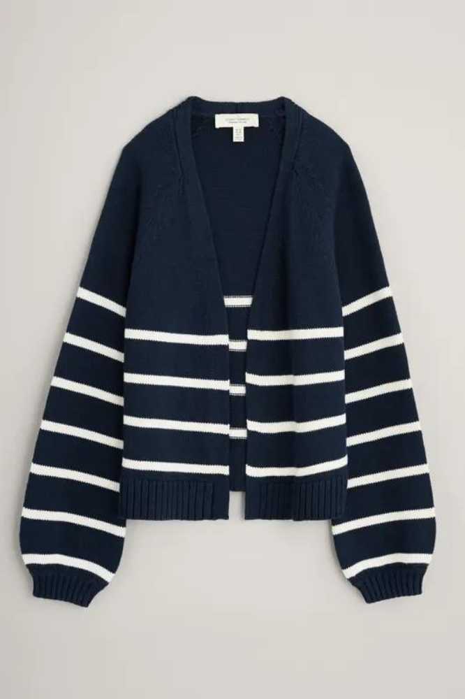 Seasalt Cornwall Castle Beach Cardigan Stripe Porthole Maritime Chalk - La Vie en Rose Damesmode