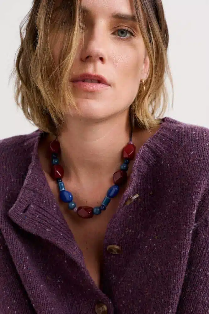 Seasalt Cornwall Dawson Pick Cardigan Merino Grape - La Vie en Rose Damesmode