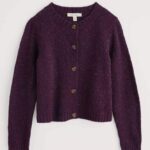 Seasalt Cornwall Dawson Pick Cardigan Merino Grape - La Vie en Rose Damesmode