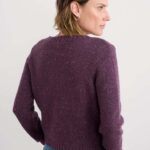 Seasalt Cornwall Dawson Pick Cardigan Merino Grape - La Vie en Rose Damesmode