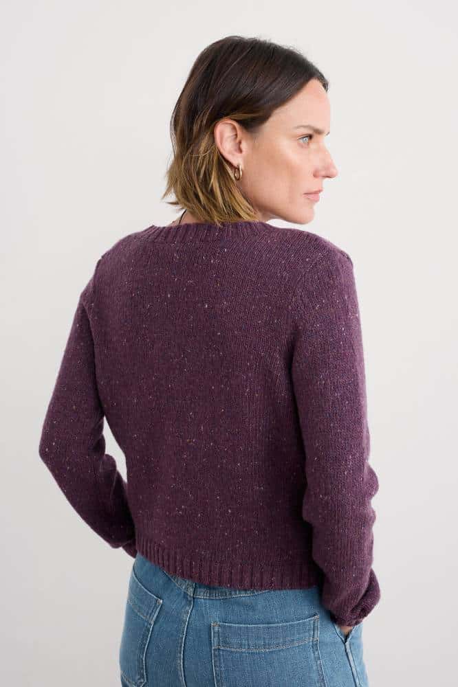 Seasalt Cornwall Dawson Pick Cardigan Merino Grape - La Vie en Rose Damesmode
