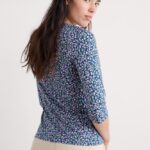 Seasalt Cornwall Easel 34 Sleeve Top Flax Flower Bright Orchid - La Vie en Rose Damesmode Enkhuizen