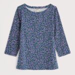 Seasalt Cornwall Easel 34 Sleeve Top Flax Flower Bright Orchid - La Vie en Rose Damesmode Enkhuizen