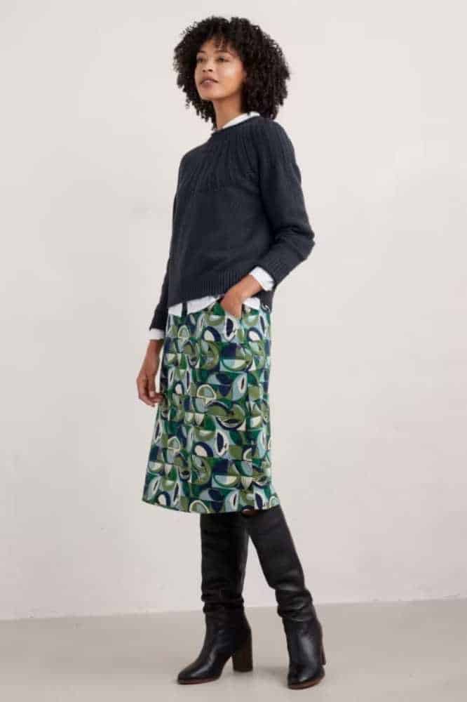 Seasalt Cornwall Forest View Skirt Land Forms Cut Grass - La Vie en Rose Damesmode