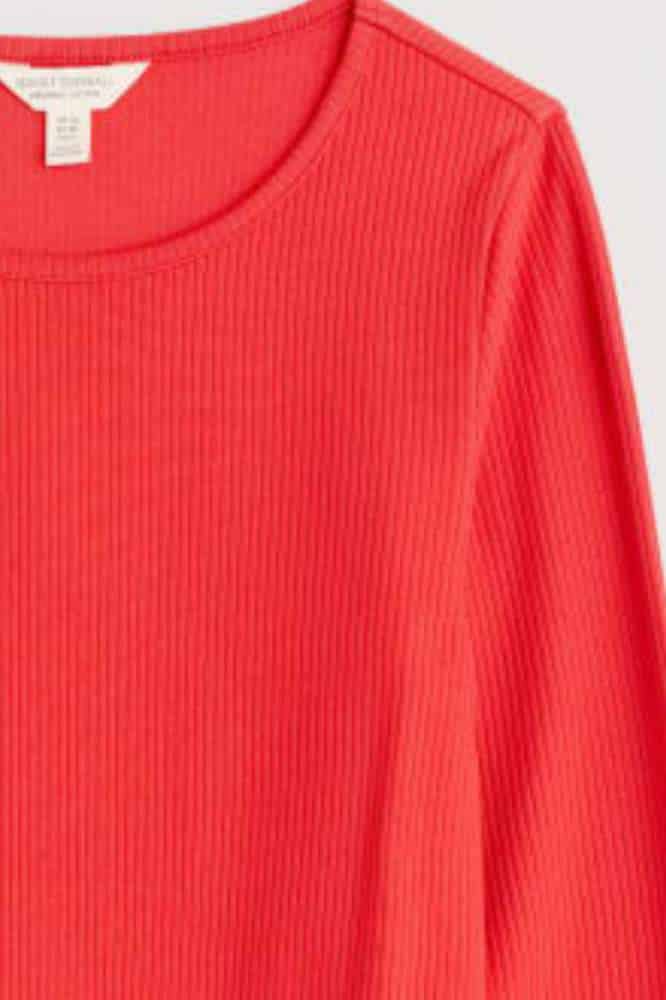 Seasalt Cornwall Gorse Lane Rib Top Tomato - La Vie en Rose Damesmode