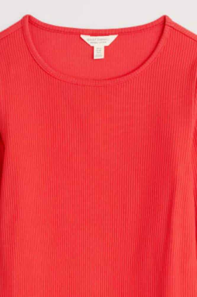 Seasalt Cornwall Gorse Lane Rib Top Tomato - La Vie en Rose Damesmode
