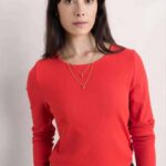 Seasalt Cornwall Gorse Lane Rib Top Tomato - La Vie en Rose Damesmode