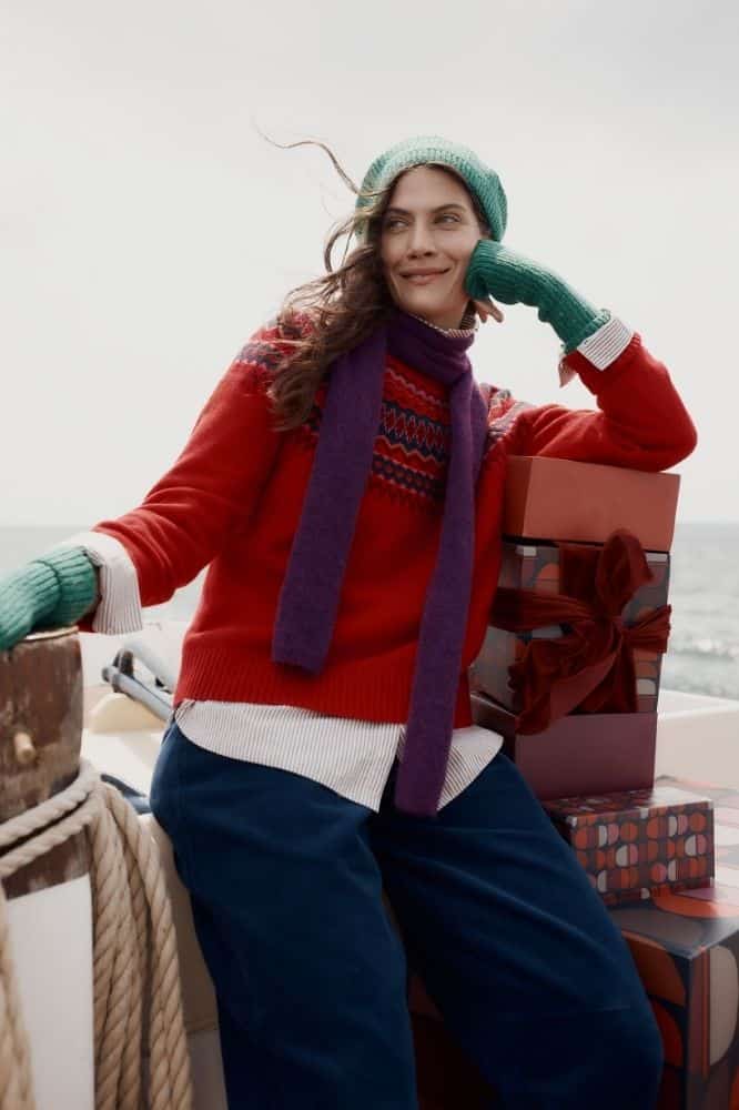 Seasalt Cornwall Gurnard's Head Jumper Windward Carmine Multi - La Vie en Rose Damesmode Enkhuizen