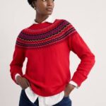 Seasalt Cornwall Gurnard's Head Jumper Windward Carmine Multi - La Vie en Rose Damesmode Enkhuizen